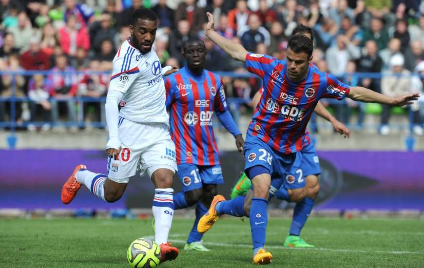 Damien Da Silva et les Caennais devaient faire face à Alexandre Lacazette, meilleur buteur du championnat