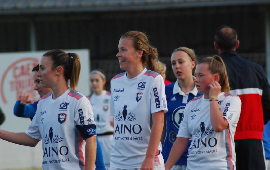 Des sourires sur les visages des féminines du Stade Malherbe Caen après ce succès face à l'US Avranches