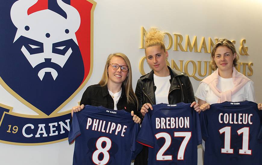 Romane Philippe, Zoé Brebion et Camille Colleuc sont les première joueuses qui composeront l'effectif 2019 / 2020 de l'équipe serniors féminine du Stade Malherbe Caen