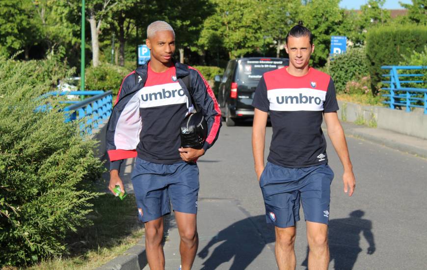 Jessy Pi, Evens Joseph et les caennais ont pris le départ pour Deauville ce matin, une semaine de stage et deux matchs amicaux au programme