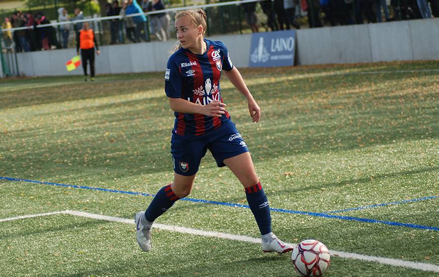 Mélissa Renard a inscrit son douzième but en cinq matchs officiels cette saison sur la pelouse de Thiberville