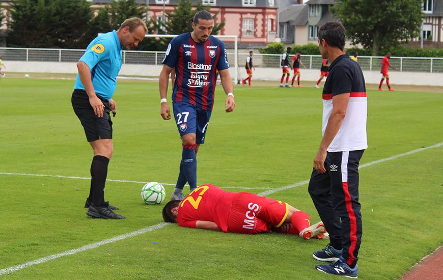 Enzo Crivelli s'est montré actif à la pointe de l'attaque et impliqué dans les deux buts inscrits par le Stade Malherbe 