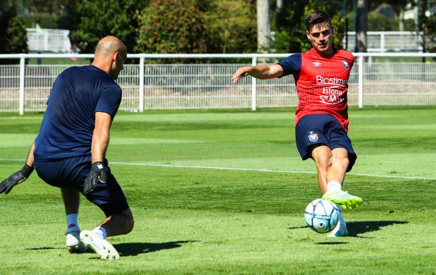 3e jour de stage à Deauville pour Jessy Deminguet et les joueurs du Stade Malherbe Caen 