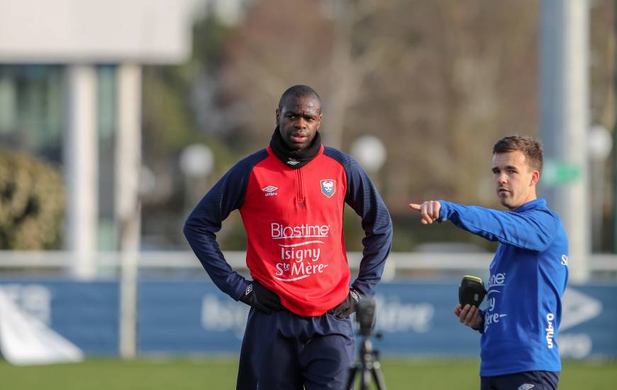 Prince Oniangué a pu reprendre l'entraînement collectif cette semaine après sa blessure face à Amiens