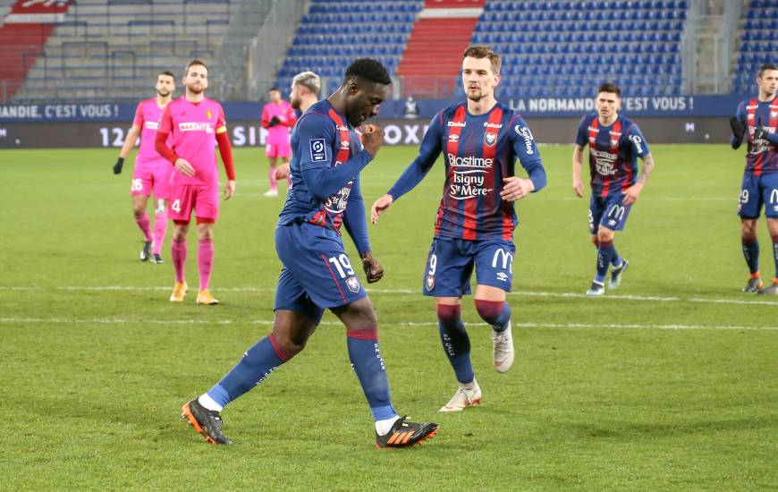 Alexandre Mendy a inscrit ses premiers buts sous les couleurs du Stade Malherbe Caen ces dernières semaines 