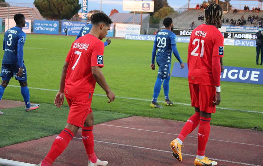 Nicholas Gioacchini et Kelian Nsona ont eu que quelques opportunités au cours de cette rencontre face à Niort