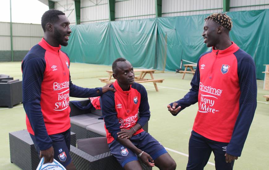 Alexandre Mendy fraîchement arrivé en Normandie s'est parfaitement intégré au groupe professionnel du Stade Malherbe