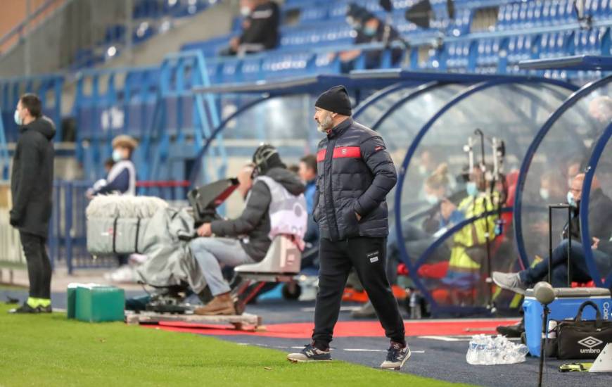 Pascal Dupraz et les Caennais ont dû s'incliner hier soir lors du derby normand face au Havre à d'Ornano