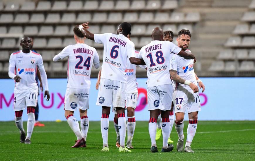 La joie des Caennais après le but d'Anthony Gonçalves face au Paris FC la saison dernière