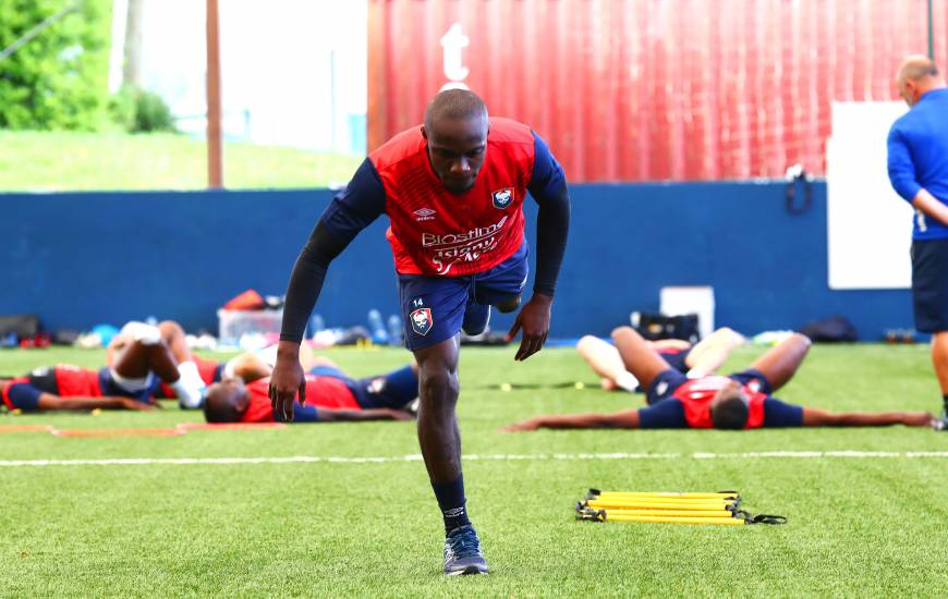 Caleb Zady Sery lors de la reprise de l'entraînement du groupe professionnel en début de semaine