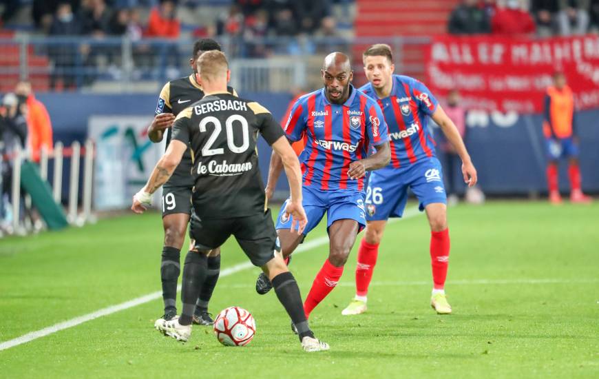 Jonathan Rivierez et les Caennais ont subi l'ouverture du score en fin de première période face à Grenoble