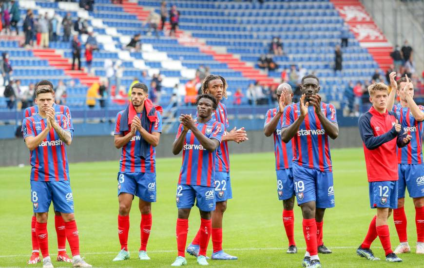 La déception des joueurs du Stade Malherbe Caen après le revers face au FC Sochaux cet après-midi