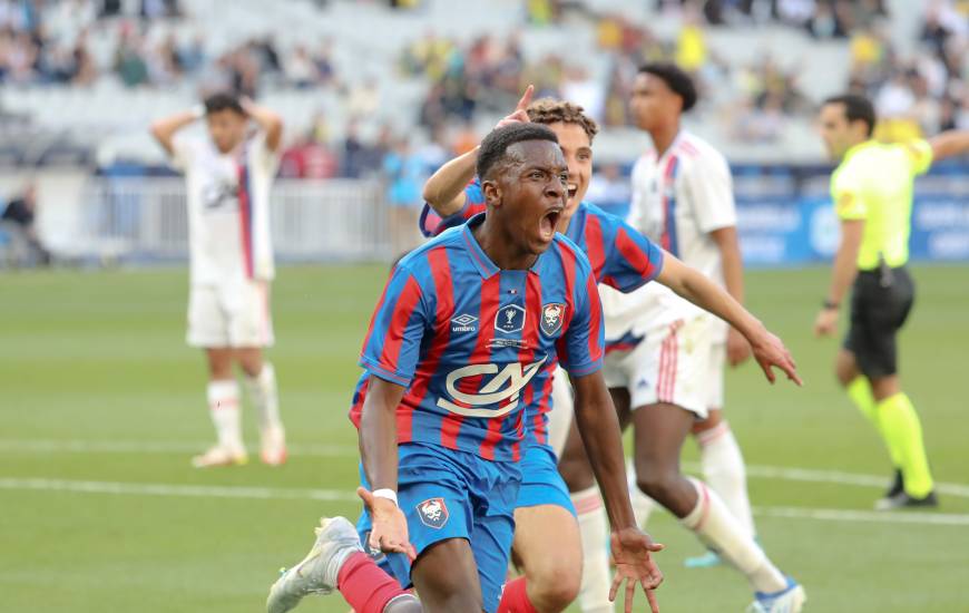 La joie d'Abdoulaye Niakité lors de l'égalisation en finale de la Coupe Gambardella hier après-midi