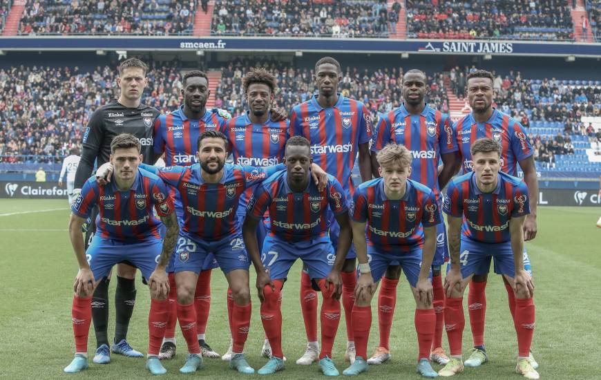 Le onze de départ du Stade Malherbe Caen hier après-midi face à l'AJ Auxerre à d'Ornano