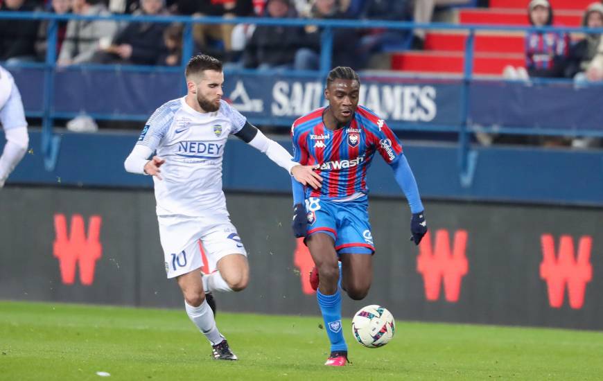 Hianga'a Mbock et les Caennais ont eu de nombreuses occasions en seconde période ce soir face au FC Sochaux