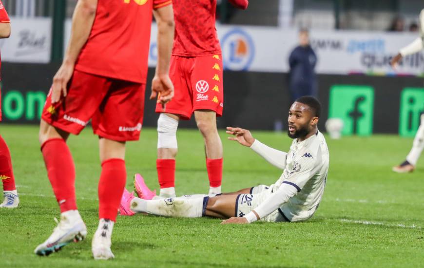 Moussa Sylla a eu l'occasion de ramener les deux équipes à égalité samedi soir à QRM 