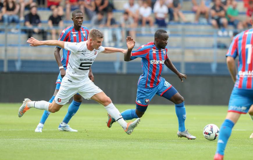 Caleb Zady Sery s'est montré très actif lors de la première période de ce match face au Stade Rennais