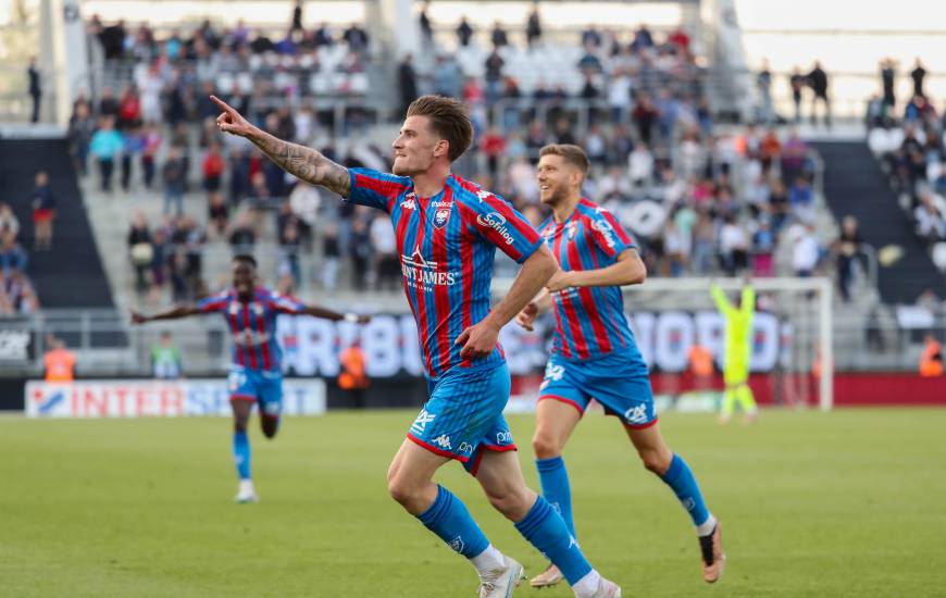 Hugo Vandermersch a donné l'avantage au Stade Malherbe en inscrivant son premier but de la saison