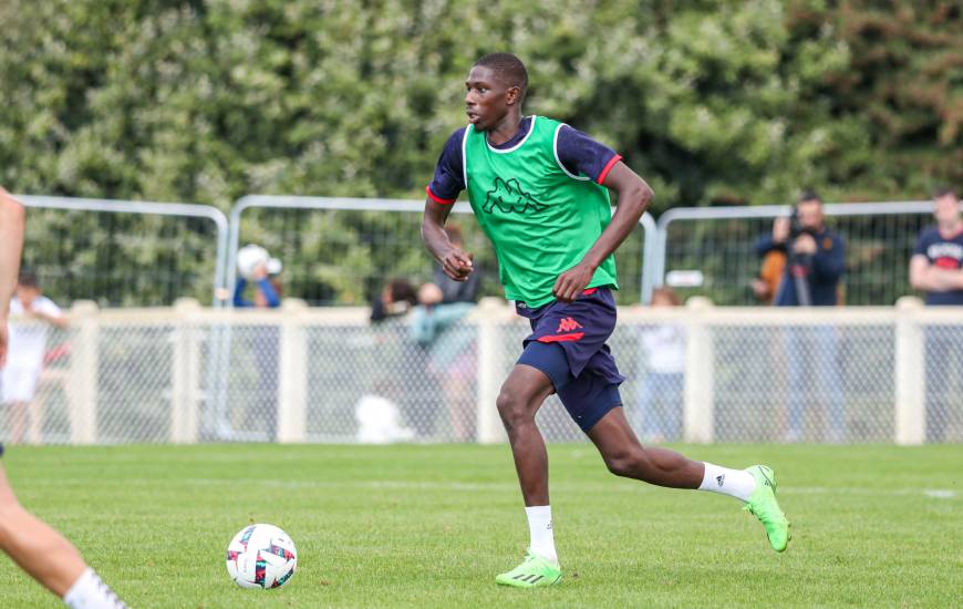Djibril Diani et les Caennais ont pris part à la dernière séance de la semaine ce vendredi matin