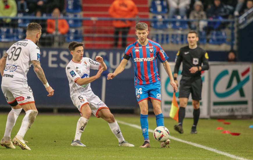 Anton Salétros a effectué sa première apparition avec le Stade Malherbe Caen hier face au Stade Lavallois