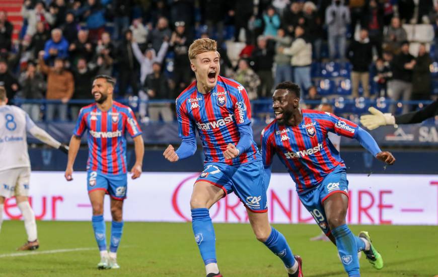 Norman Bassette a inscrit son premier but avec les professionnels du Stade Malherbe Caen face à Grenoble