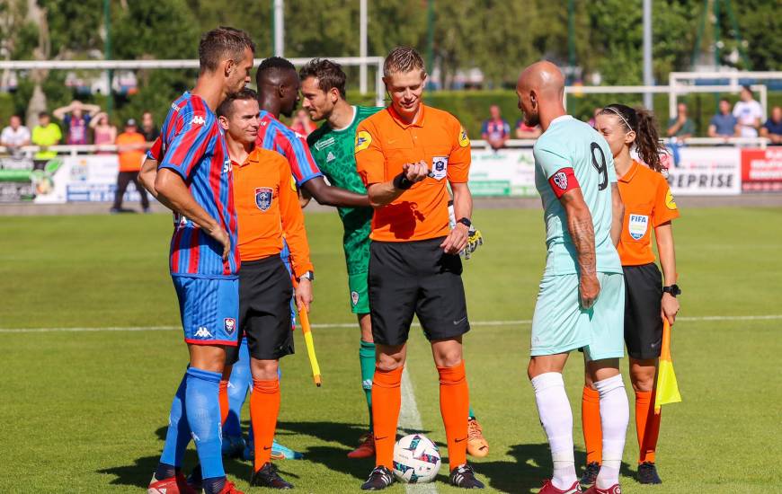 Romain Thomas était le capitaine du Stade Malherbe Caen pour ce premier match de préparation 