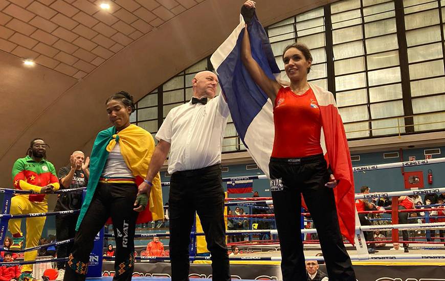 Rim Ridane lors de son dernier titre de Championne du Monde en Italie il y a quelques semaines