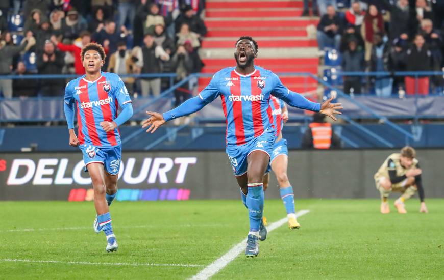 Alexandre Mendy a inscrit ce soir son onzième but de la saison avec le Stade Malherbe Caen en Ligue 2 BKT