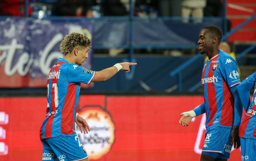 Bilal Brahimi unique buteur du soir lors de la victoire du Stade Malherbe Caen face à l'USL Dunkerque (1-0)