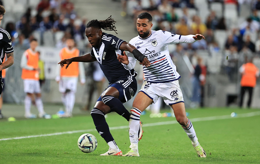 Le Stade Malherbe Caen d'Ali Abdi a enregistré son premier match nul de la saison hier sur le pelouse des Girondins de Bordeaux (© Girondins)