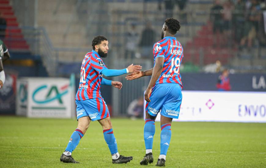 Ilyes Najim a marqué son premier but de la saison permettant aux Caennais d'égaliser en fin de match