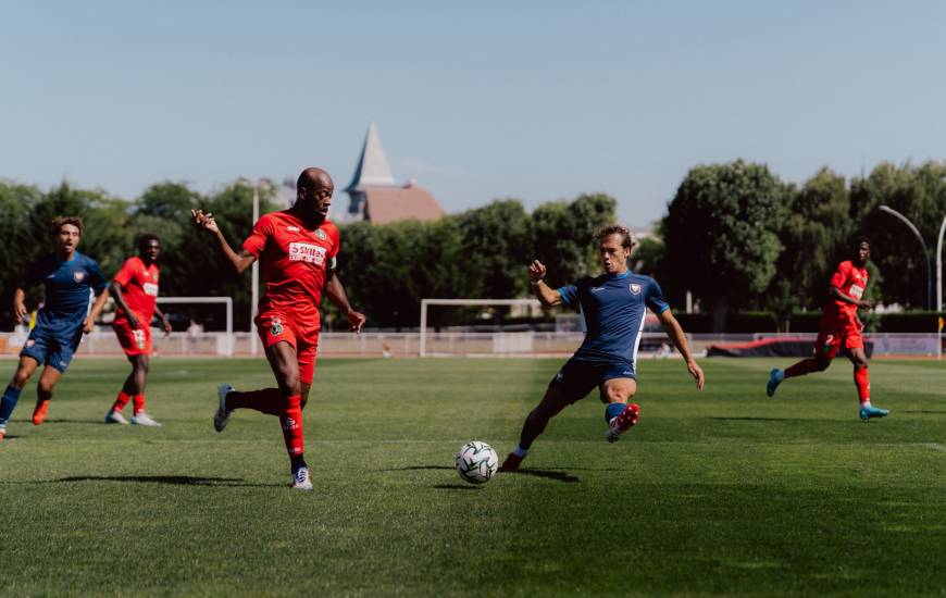 Maxime Etuin et les Caennais disputaient leur premier match de préparation face au Paris 13 Atlético