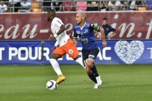 Du haut de ses 38 ans, Benjamin Nivet qui a évolué pendant cinq saisons au SM Caen, entre 2007 et 2012, est le doyen des joueurs de L1 en activité. ©ESTAC Robert Flamisset.