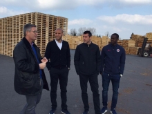 Christophe Künkel fait découvrir les coulisses de son entreprise aux joueurs du SM Caen