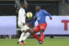 Quand un international en croise un autre. Contre l'OM, JV Makengo, pensionnaire des équipes de France jeunes s'est souvent retrouvé en duel avec Lassana Diarra.