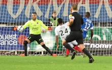 Au match aller, Rémy Vercoutre avait grandement contribué à la victoire du Stade Malherbe aux dépens de l'En Avant en réalisant plusieurs parades décisives.