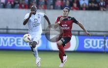Contre club formateur, Guingamp, Hervé Bazile a disputé la première période avant d'être relayé à la pause par Vincent Bessat sur le flanc gauche de l'attaque caennaise.