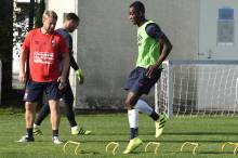 Victime d'une légère élongation derrière la cuisse droite il y a deux semaines, Yann Karamoh retrouve le groupe de Patrice Garande pour la réception de Nice.