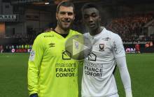 Rémy Vercoutre, auteur, entre autres, de quatre parades, et Yann Karamoh, buteur à la 93' sur une passe décisive d'Hervé Bazile : deux artisans du succès du SMC au Roudourou.