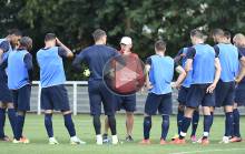 Un drone a filmé l'entraînement des hommes de Patrice Garande ce mercredi matin sur le complexe de Venoix.