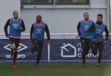Forfait pour la réception de Montpellier, Enzo Crivelli et Damien Da Silva - ici, avec Baïssama Sankoh et Vincent - sont espérés de retour à l'entraînement pour mercredi.