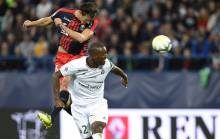 Sur un centre de Julien Féret au début de la seconde période, Ivan Santini - alors que le score était toujours de 0-0 - a vu sa tête s'écraser sur le montant gauche de Stéphane Ruffier, le gardien de l'ASSE.