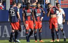 Ayant écopé d'un match de suspension ferme, Romain Genevois - ici, au milieu de ses coéquipiers - ratera les retrouvailles avec son ancien club niçois ce week-end.