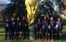 Mercredi de la semaine dernière, les U14 du Stade Malherbe - qui prennent la pose, ici, à côté de la réplique de la Coupe de Monde - se sont rendus à Clairefontaine pour disputer un match amical contre l'INF. Les jeunes caennais se sont inclinés 2-0.