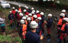 Durant ces quatre jours de stage de cohésion, les jeunes caennais ont notamment fait une activité de via ferrata.
