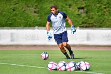 Thomas Callens gardait le but de l'équipe réserve du Stade Malherbe samedi soir sur la pelosue de Cherbourg