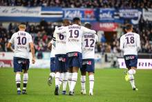 La joie des caennais après l'égalisation de Fayçal Fajr en première période, les joueurs de Fabien Mercadal n'ont jamais lâché cet après-midi