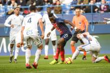 Casimir Ninga aura tout tenté face aux alsaciens hier après-midi mais sans réussite pour l'attaquant caennais