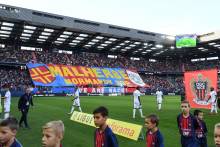 Après plusieurs mois d'absence la saison dernière, le Malherbe Normandy Kop était de retour hier avec un magnifique tifo à l'entrée des joueurs sur la pelouse de d'Ornano pour affronter l'OGC Nice
