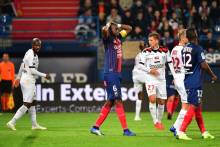 La déception de Prince Oniangué, le capitaine caennais aurait pu ouvrir le score en fin de première période après un corner caennais.
